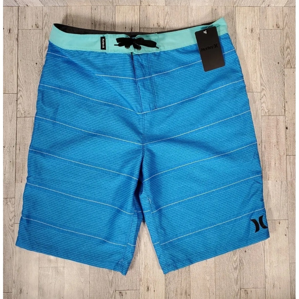 Hurley Boy's Shoreline Board Shorts 20/30 Neptune Blue Sits Above the Knee NEW